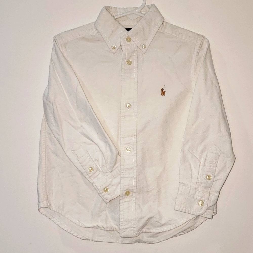 POLO Ralph Lauren Button Down Long Sleeved White Size 3T
